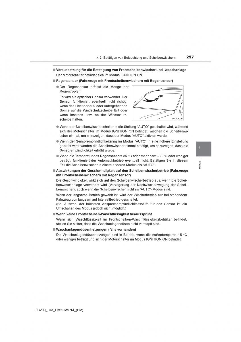 Toyota Land Cruiser J200 Handbuch / page 297