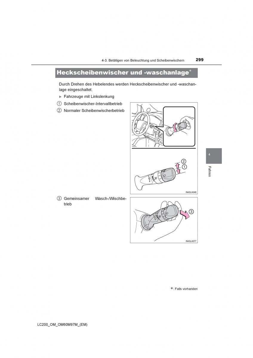 Toyota Land Cruiser J200 Handbuch / page 299