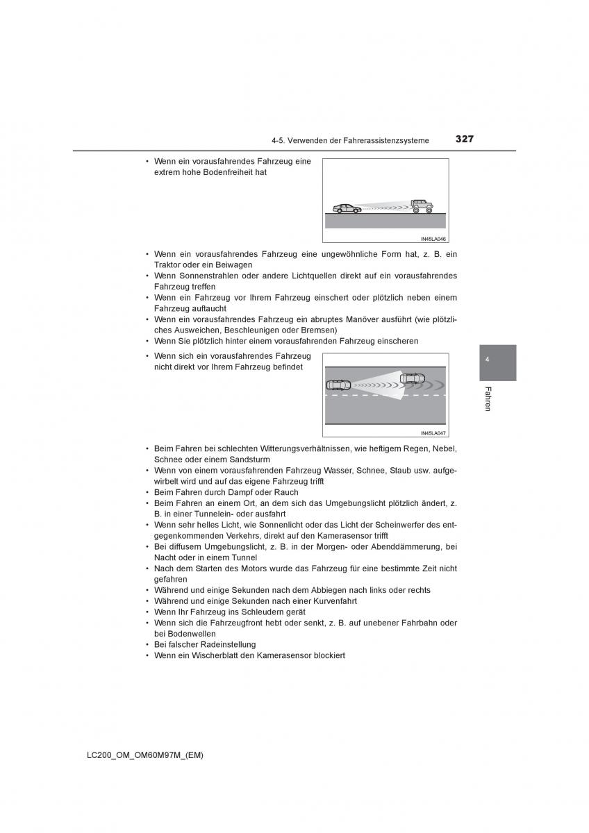 Toyota Land Cruiser J200 Handbuch / page 327