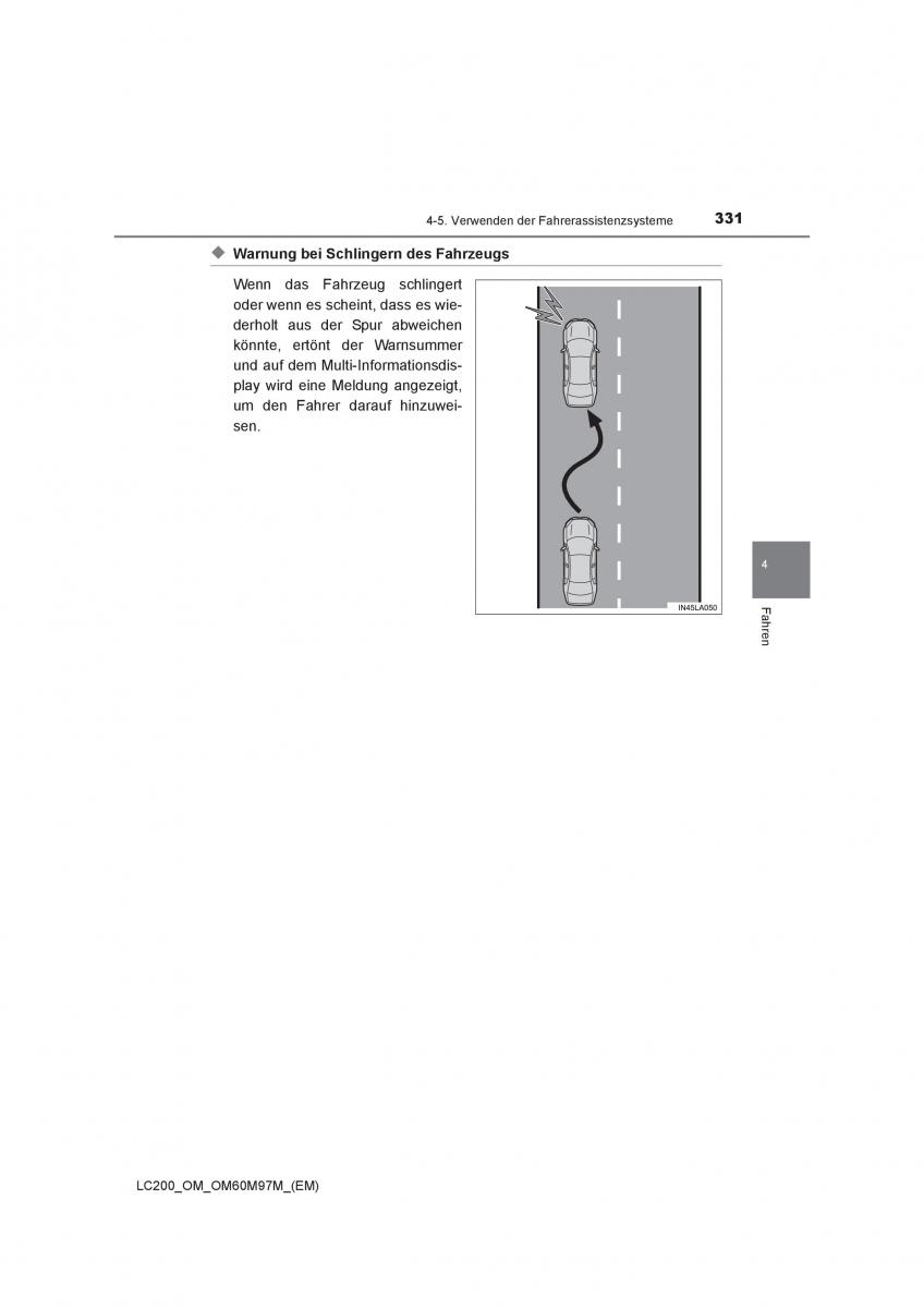 Toyota Land Cruiser J200 Handbuch / page 331