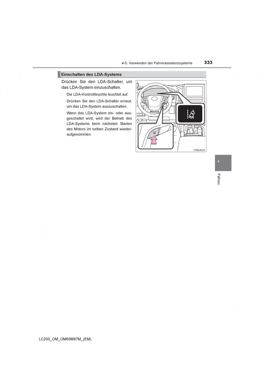 Toyota Land Cruiser J200 Handbuch / page 333