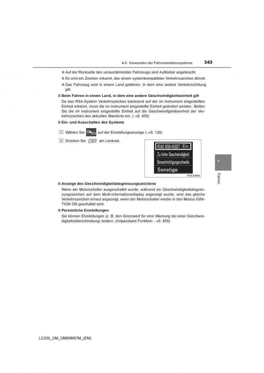 Toyota Land Cruiser J200 Handbuch / page 343