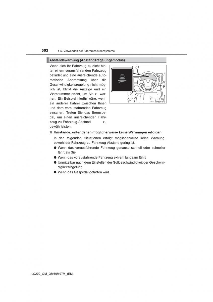 Toyota Land Cruiser J200 Handbuch / page 352