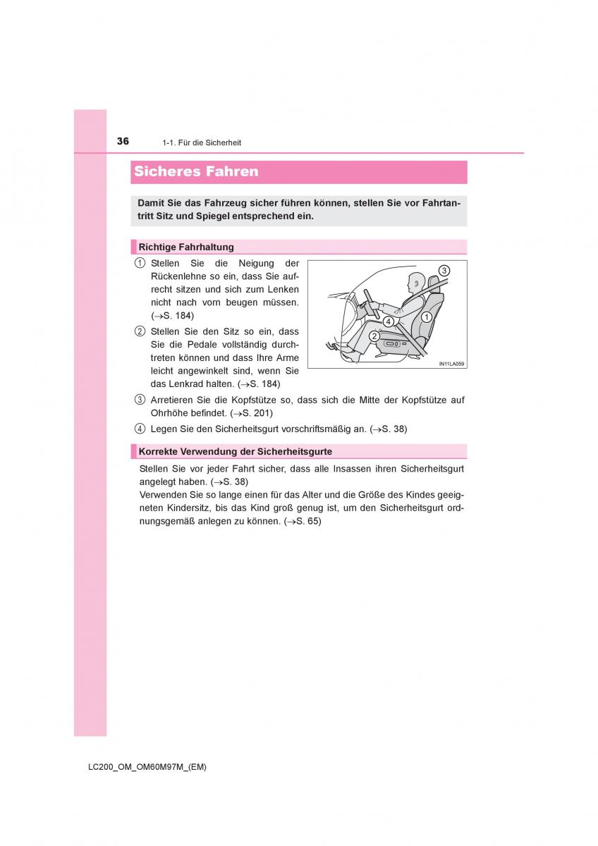 Toyota Land Cruiser J200 Handbuch / page 36