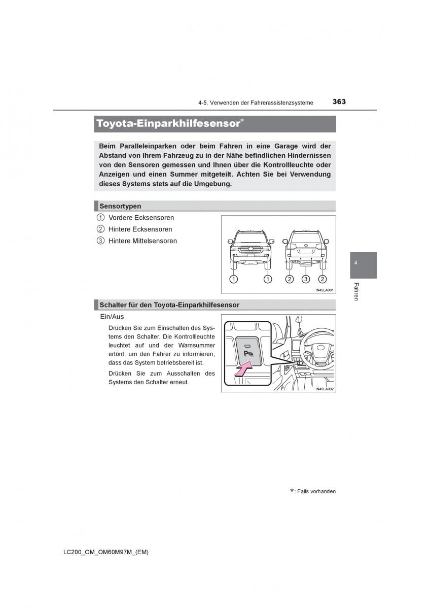 Toyota Land Cruiser J200 Handbuch / page 363