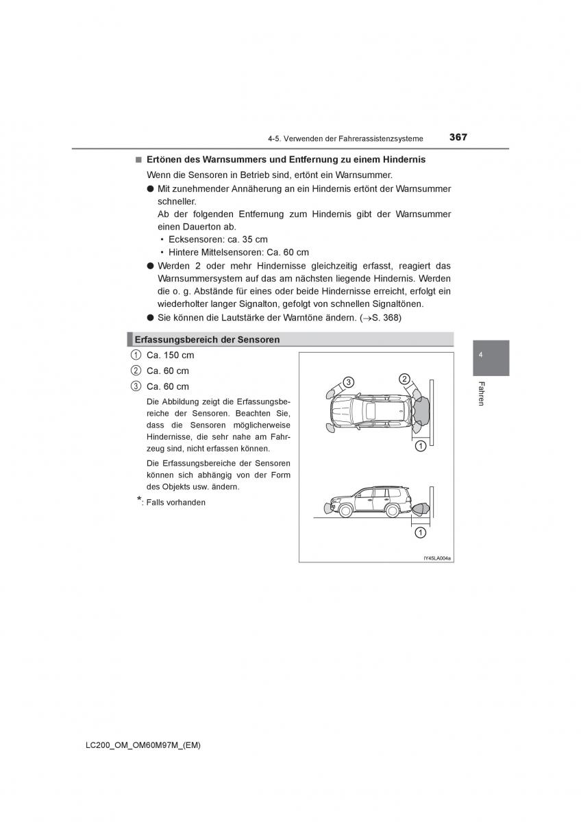 Toyota Land Cruiser J200 Handbuch / page 367