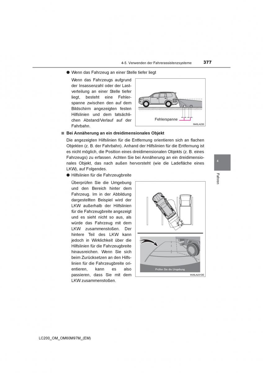 Toyota Land Cruiser J200 Handbuch / page 377