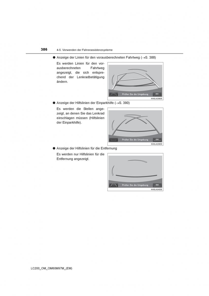 Toyota Land Cruiser J200 Handbuch / page 386