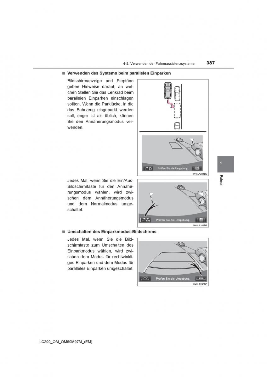 Toyota Land Cruiser J200 Handbuch / page 387