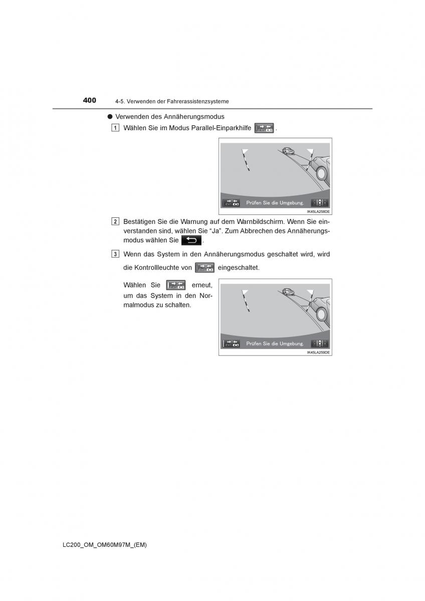 Toyota Land Cruiser J200 Handbuch / page 400