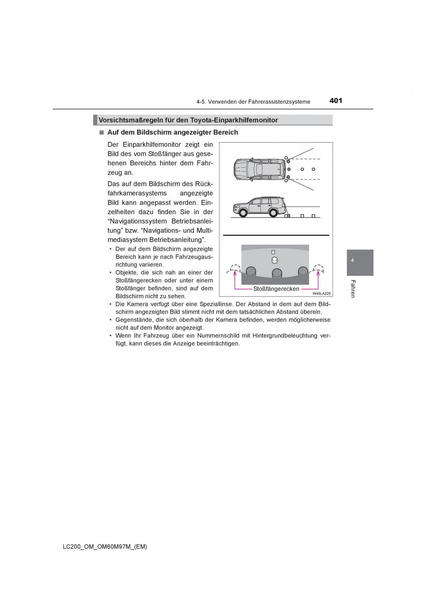 Toyota Land Cruiser J200 Handbuch / page 401