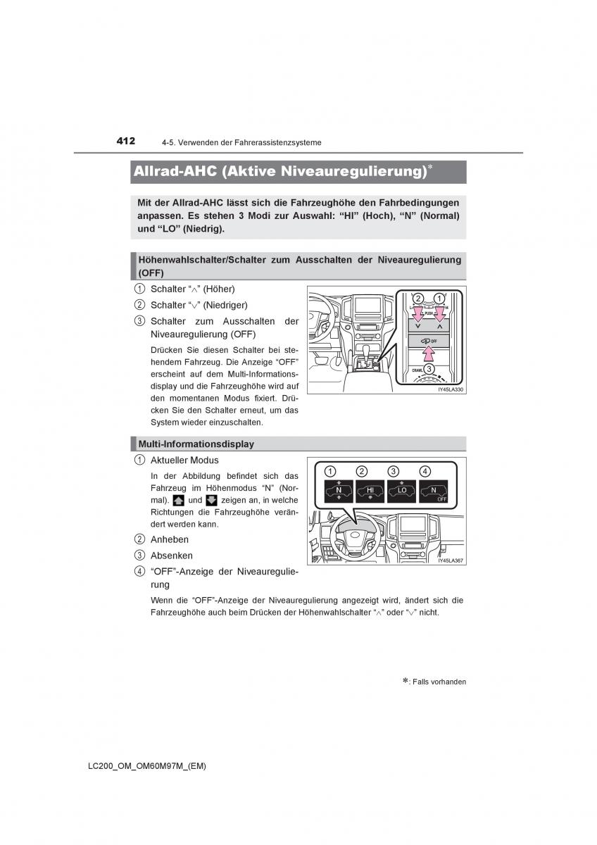 Toyota Land Cruiser J200 Handbuch / page 412