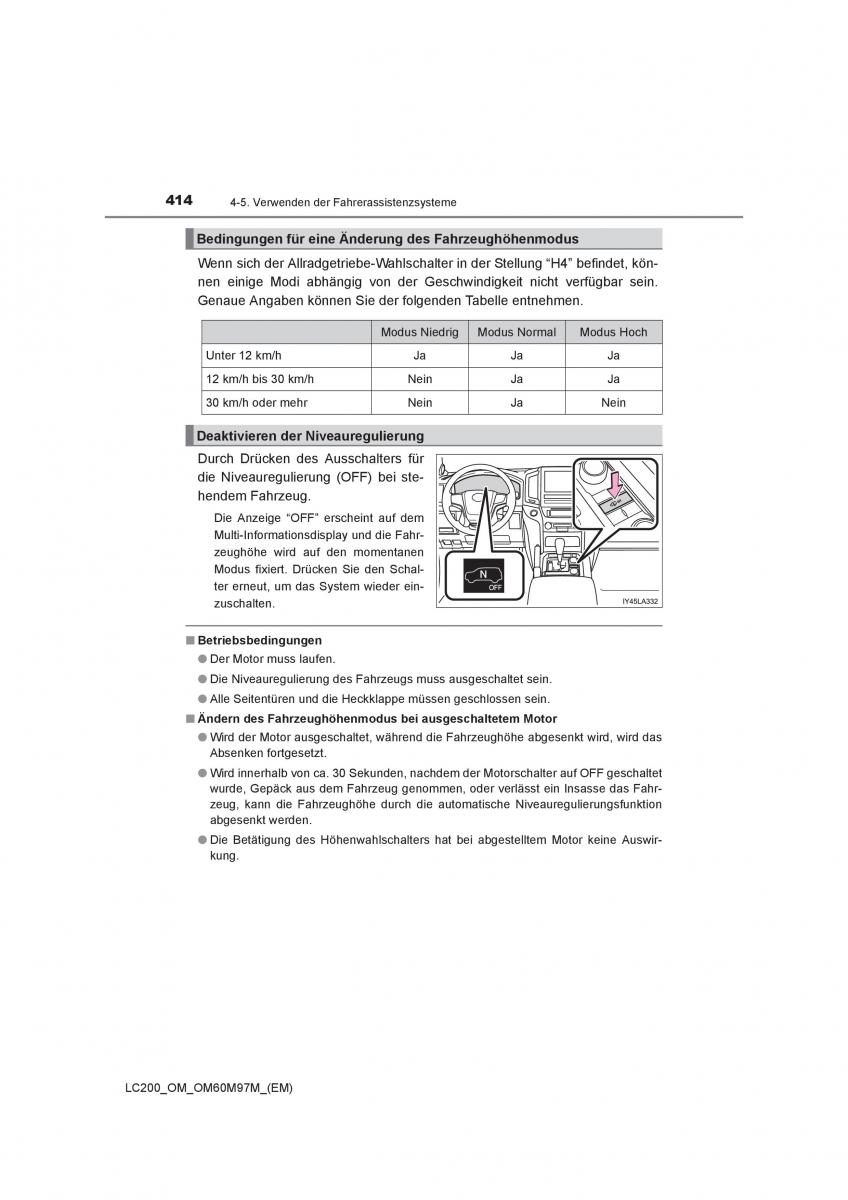 Toyota Land Cruiser J200 Handbuch / page 414