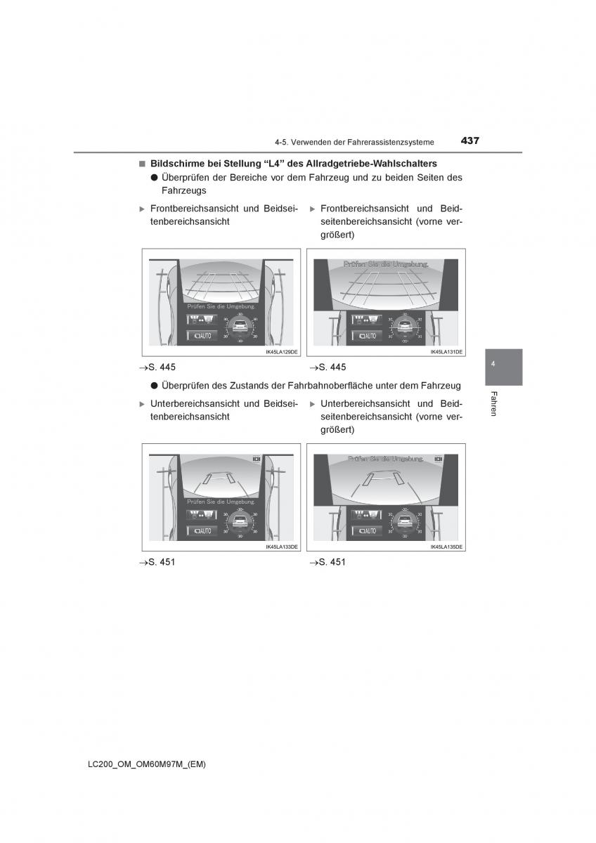 Toyota Land Cruiser J200 Handbuch / page 437