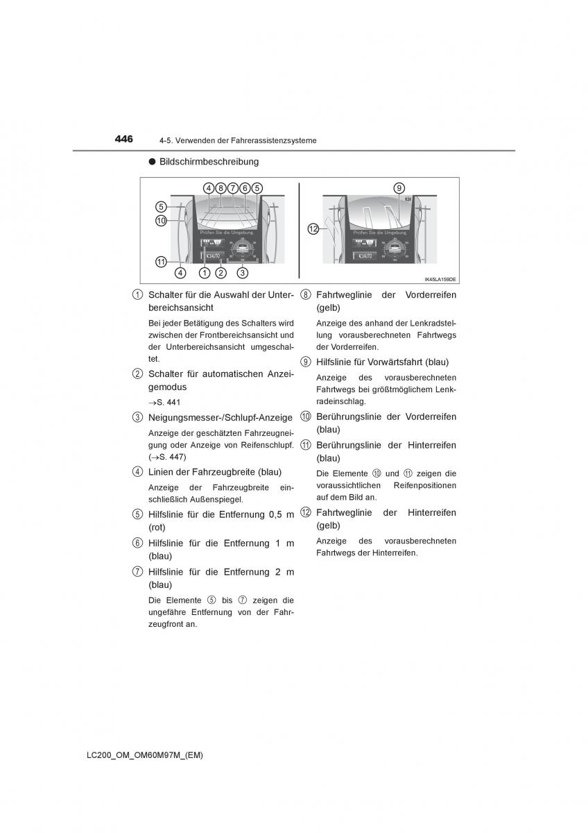 Toyota Land Cruiser J200 Handbuch / page 446