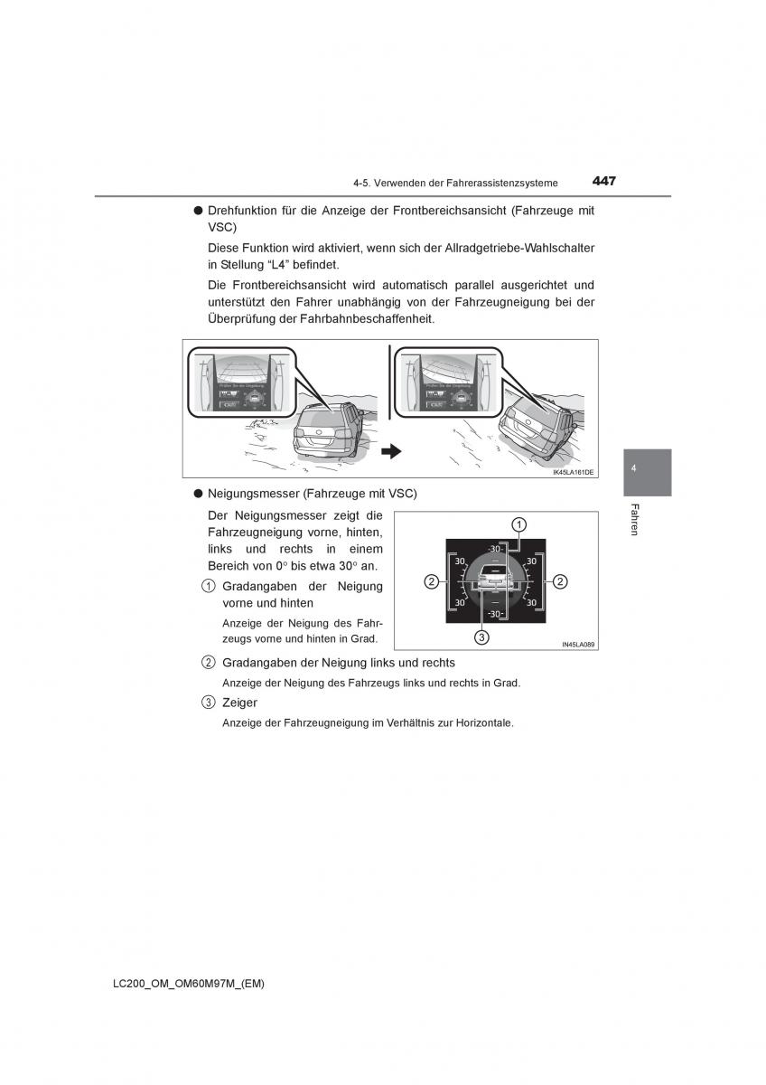 Toyota Land Cruiser J200 Handbuch / page 447