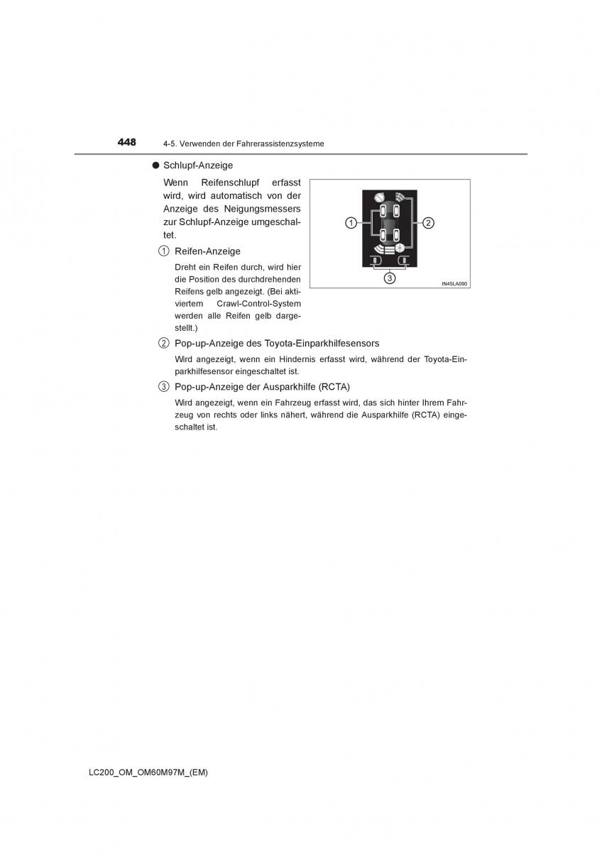 Toyota Land Cruiser J200 Handbuch / page 448