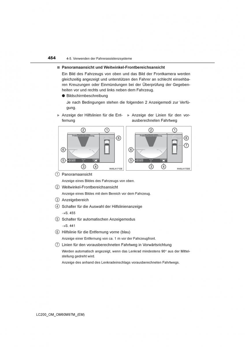 Toyota Land Cruiser J200 Handbuch / page 454