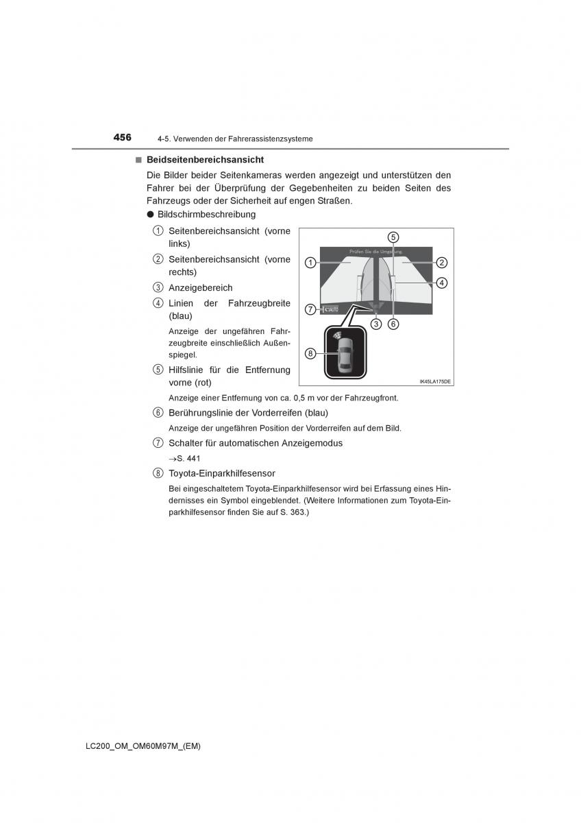 Toyota Land Cruiser J200 Handbuch / page 456