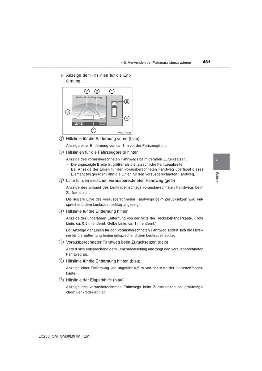 Toyota Land Cruiser J200 Handbuch / page 461