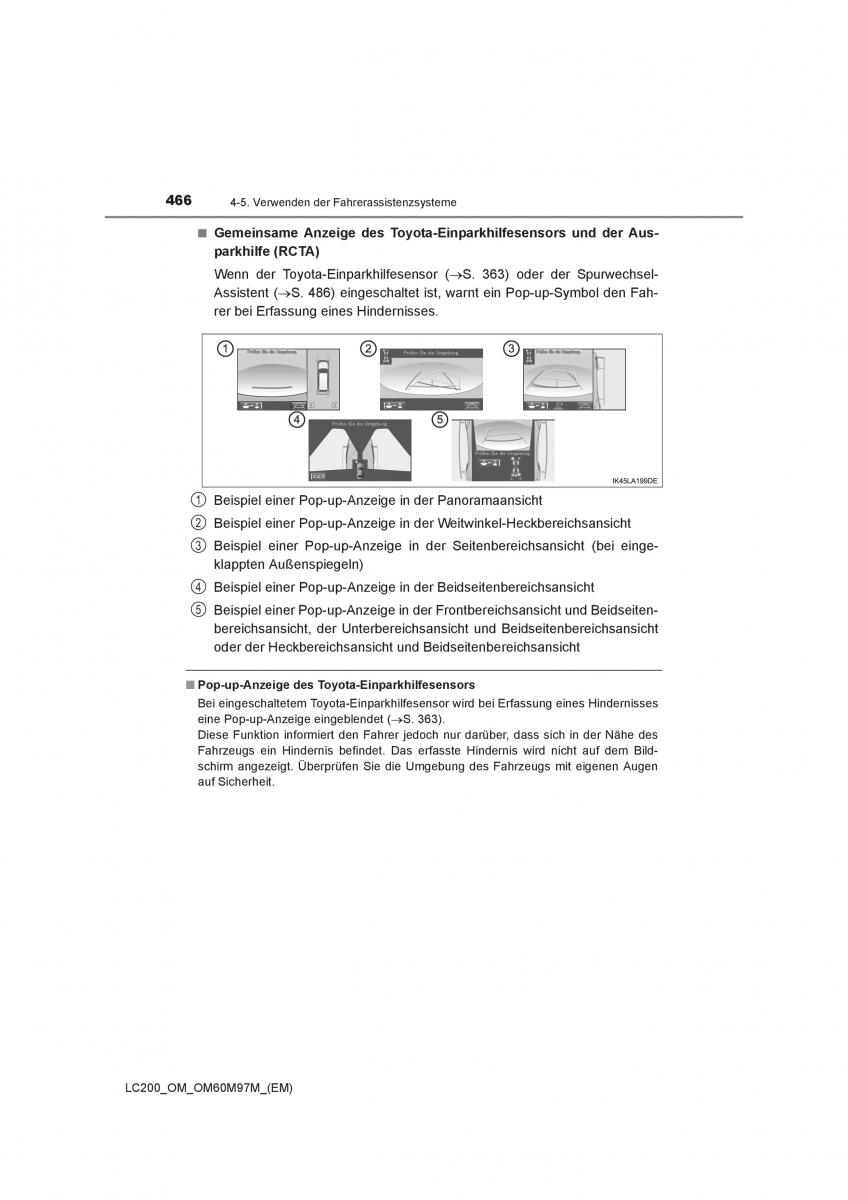 Toyota Land Cruiser J200 Handbuch / page 466