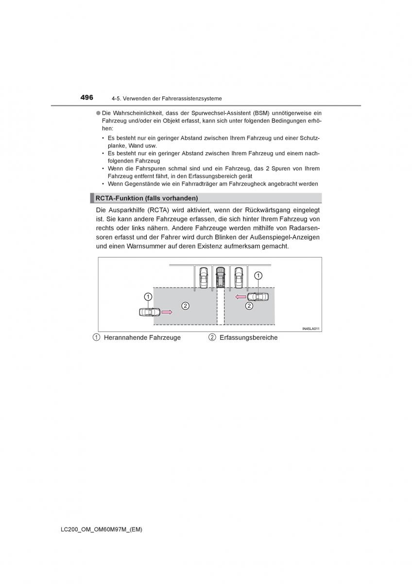 Toyota Land Cruiser J200 Handbuch / page 496