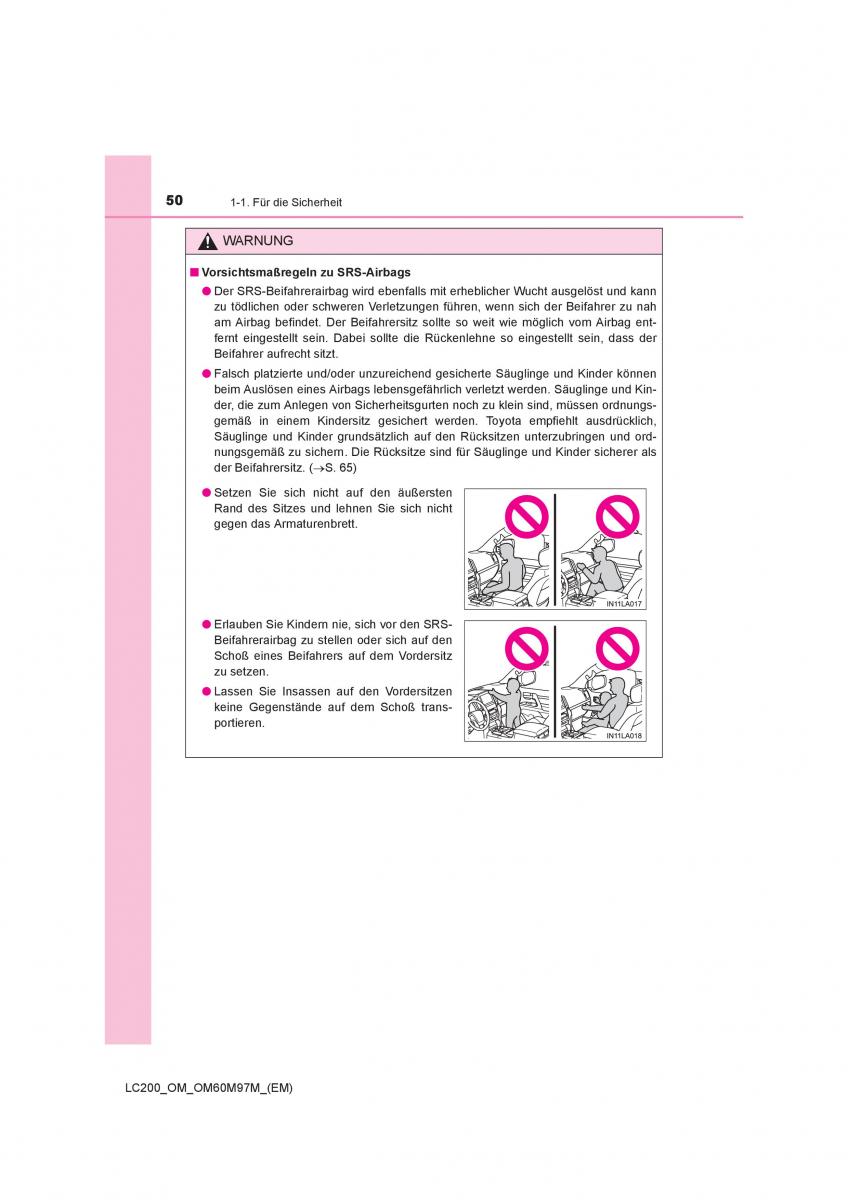 Toyota Land Cruiser J200 Handbuch / page 50