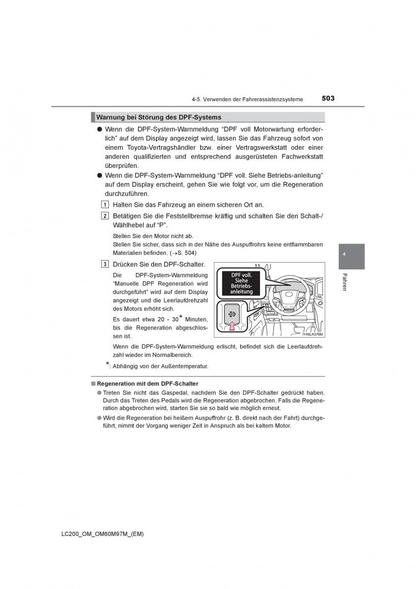 Toyota Land Cruiser J200 Handbuch / page 503