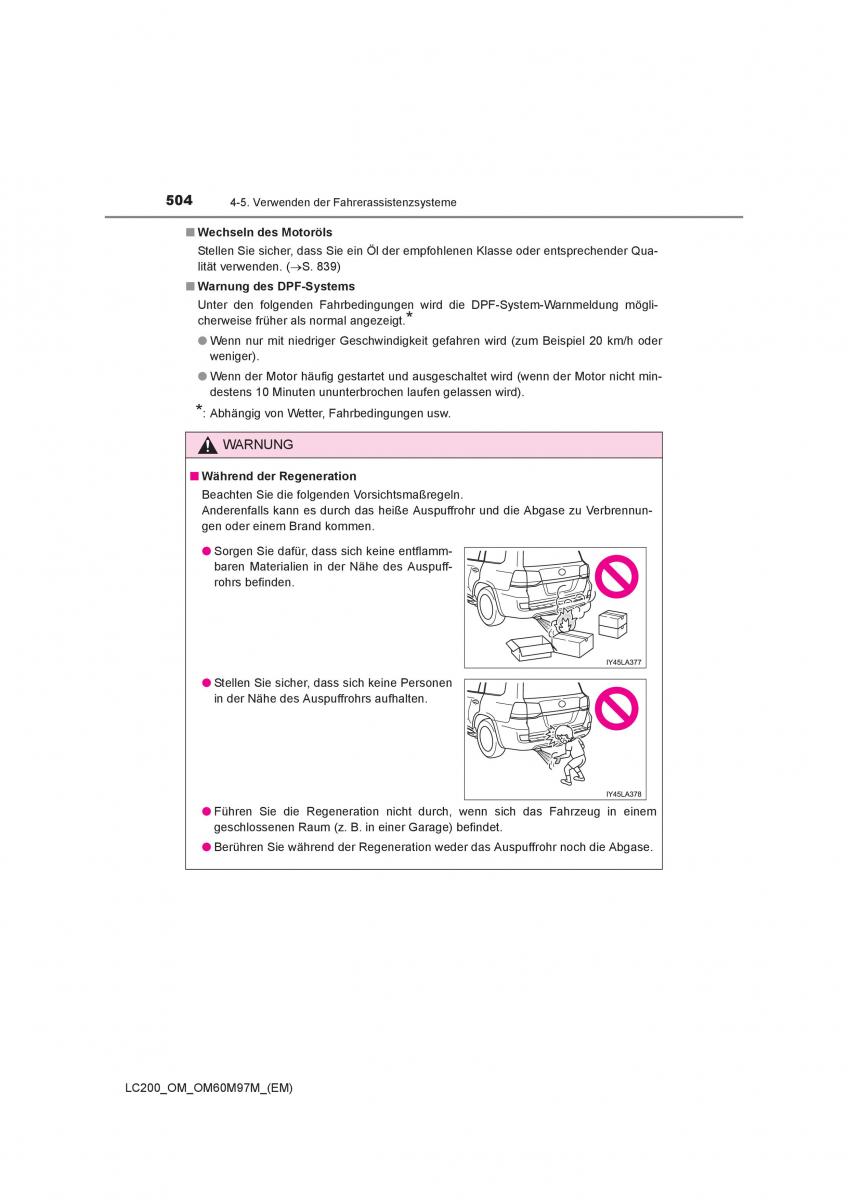 Toyota Land Cruiser J200 Handbuch / page 504