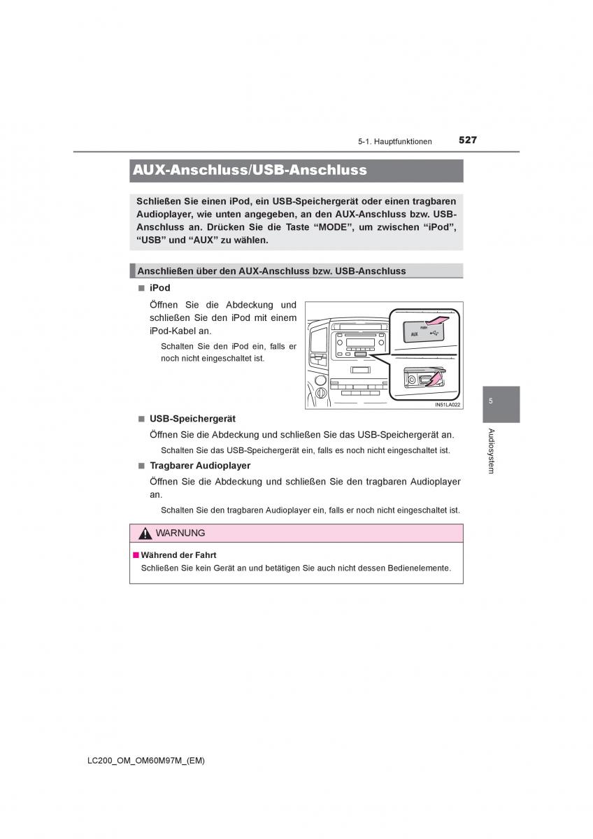 Toyota Land Cruiser J200 Handbuch / page 527