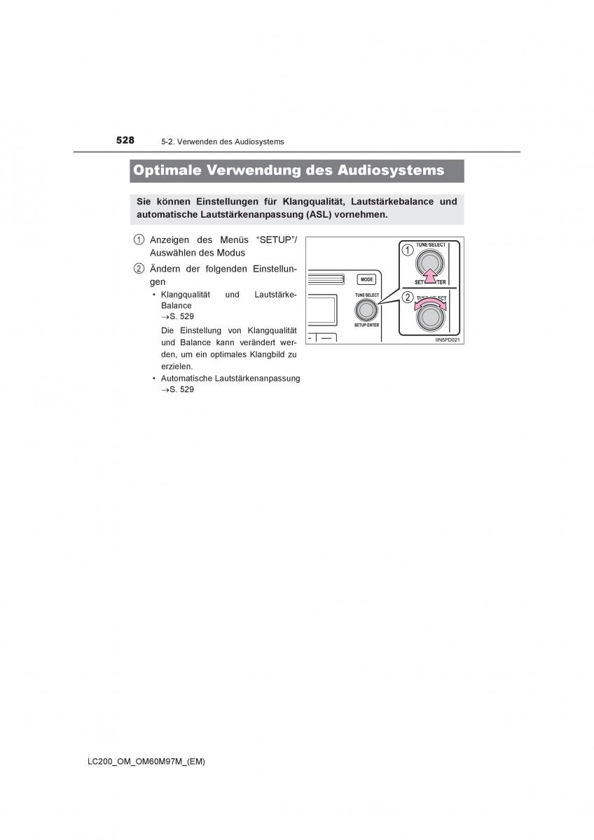 Toyota Land Cruiser J200 Handbuch / page 528