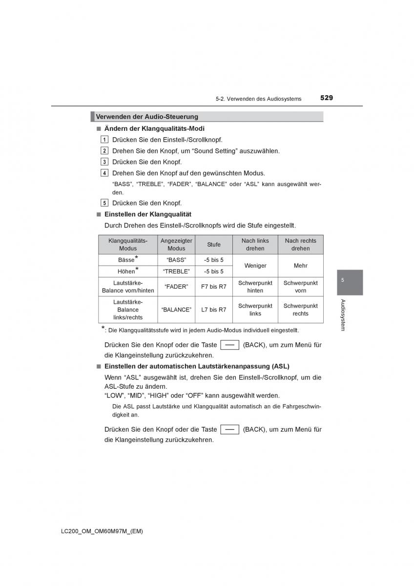 Toyota Land Cruiser J200 Handbuch / page 529