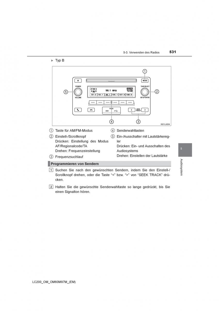 Toyota Land Cruiser J200 Handbuch / page 531