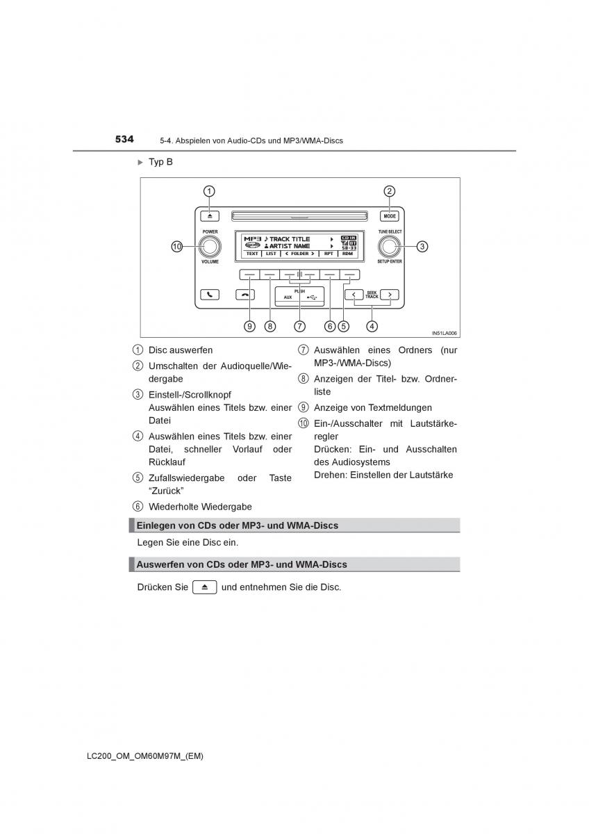 Toyota Land Cruiser J200 Handbuch / page 534