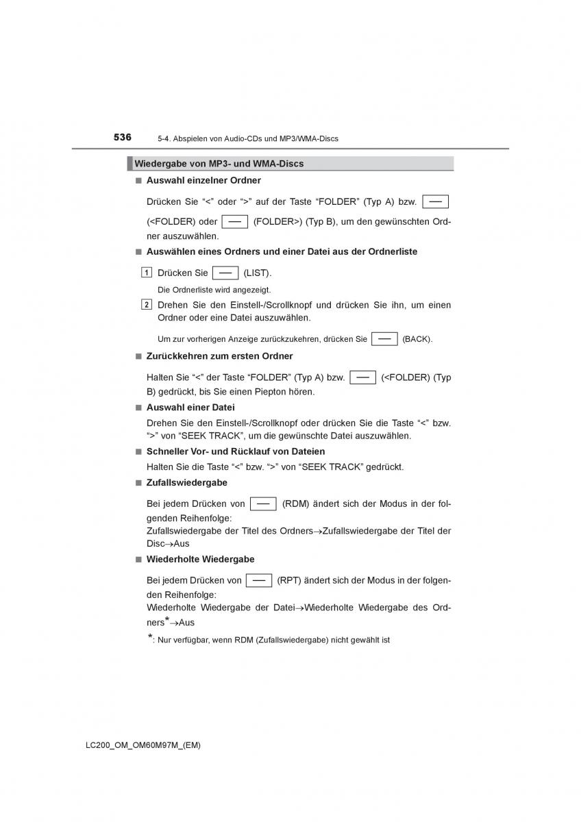 Toyota Land Cruiser J200 Handbuch / page 536