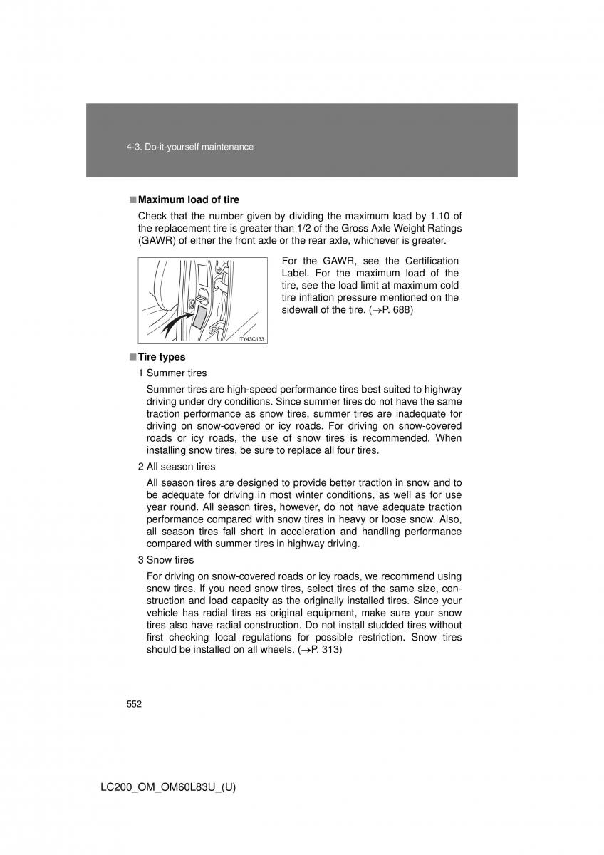 Toyota Land Cruiser J200 owners manual / page 552