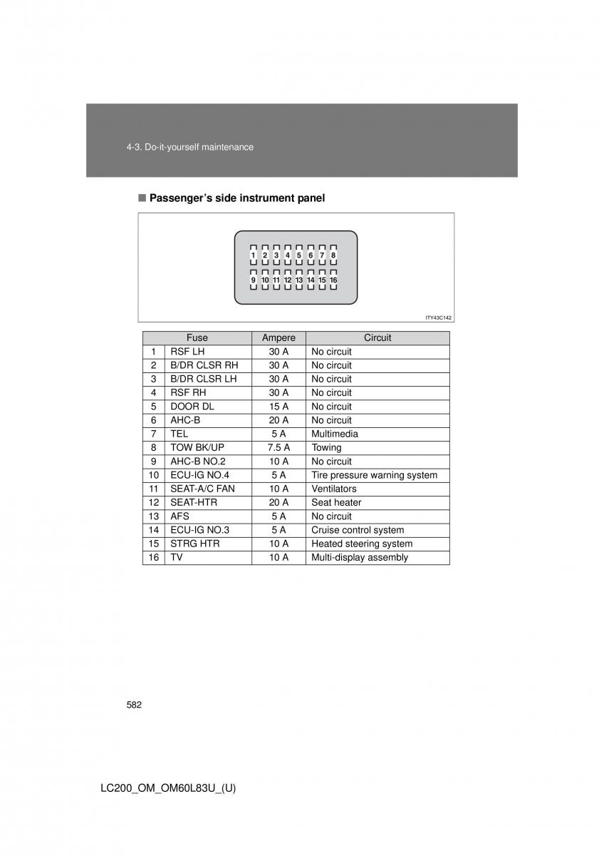 Toyota Land Cruiser J200 owners manual / page 582