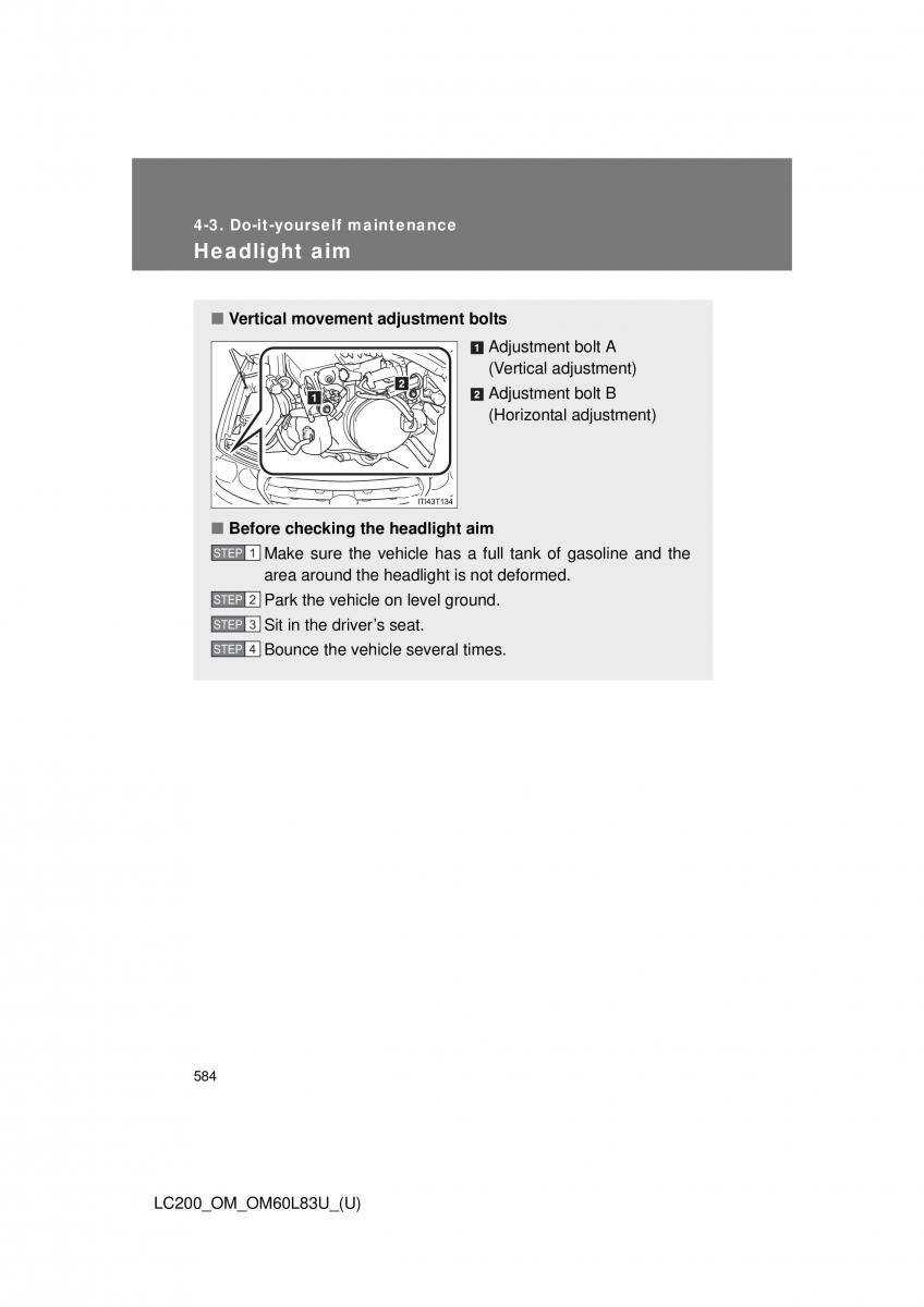 Toyota Land Cruiser J200 owners manual / page 584