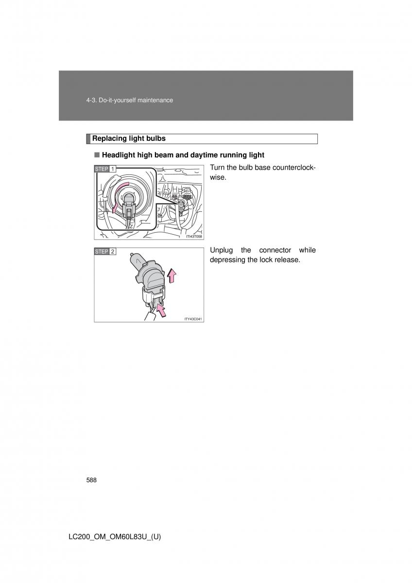 Toyota Land Cruiser J200 owners manual / page 588