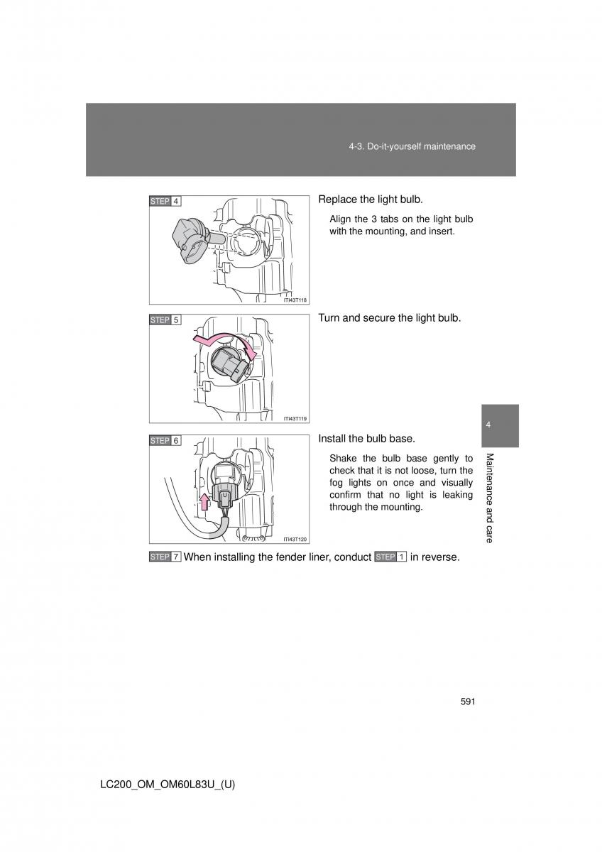 Toyota Land Cruiser J200 owners manual / page 591