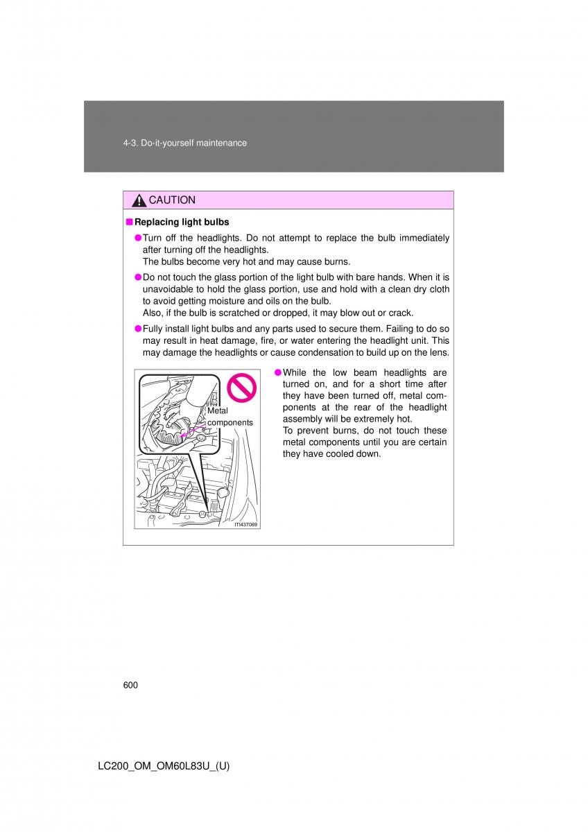 Toyota Land Cruiser J200 owners manual / page 600