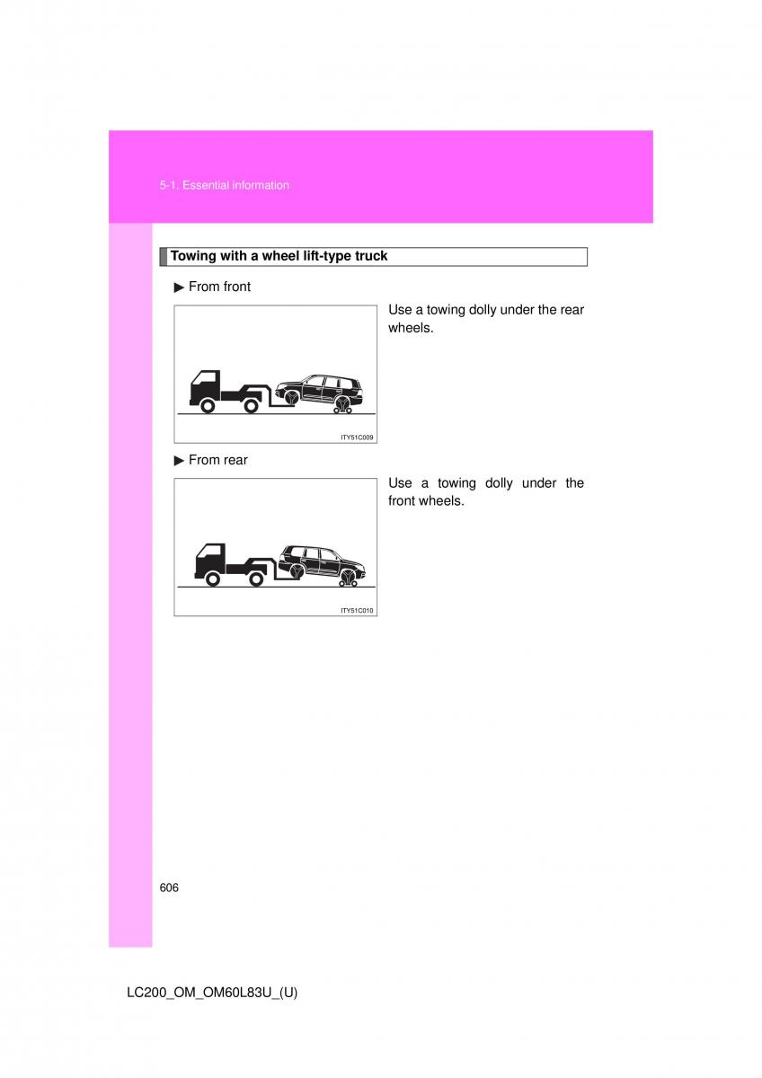 Toyota Land Cruiser J200 owners manual / page 606