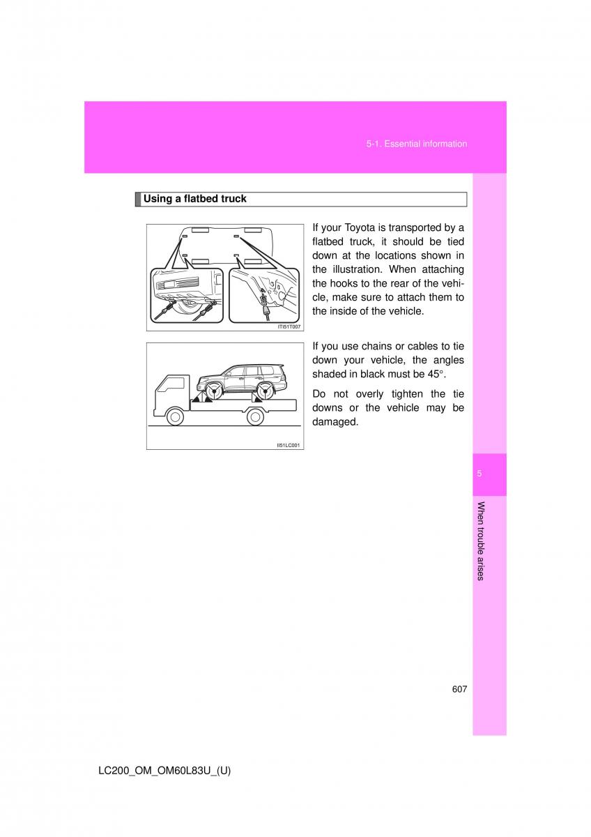 Toyota Land Cruiser J200 owners manual / page 607