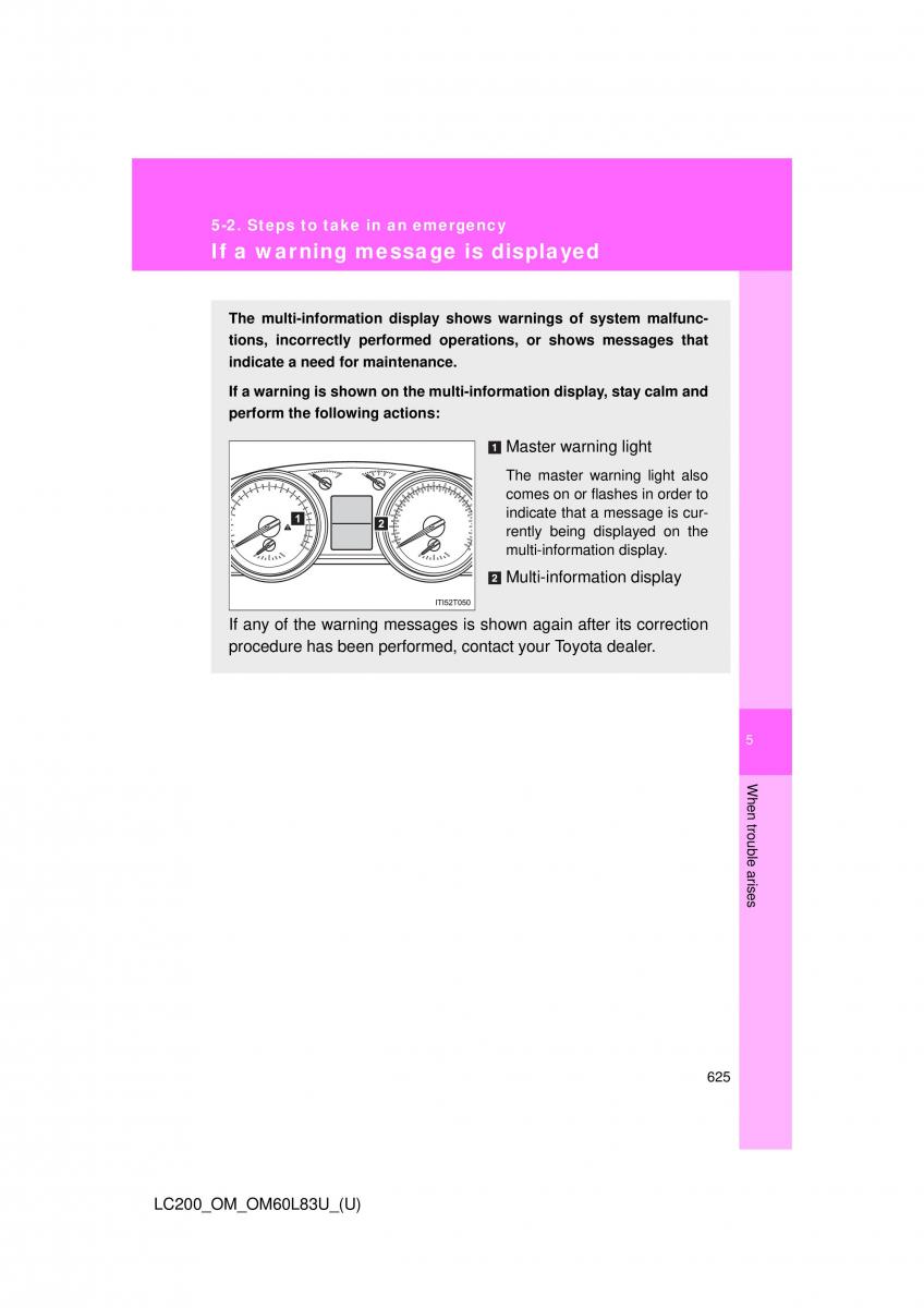 Toyota Land Cruiser J200 owners manual / page 625