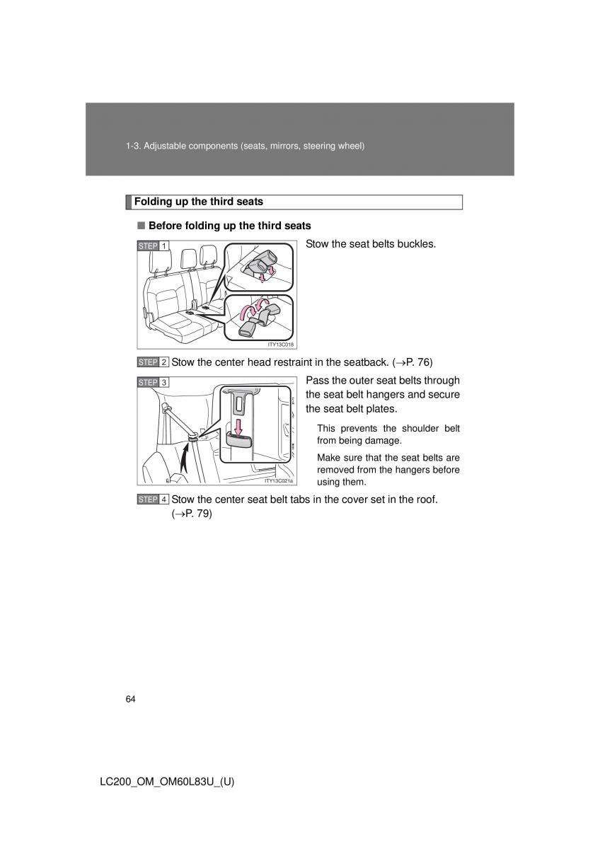 Toyota Land Cruiser J200 owners manual / page 64