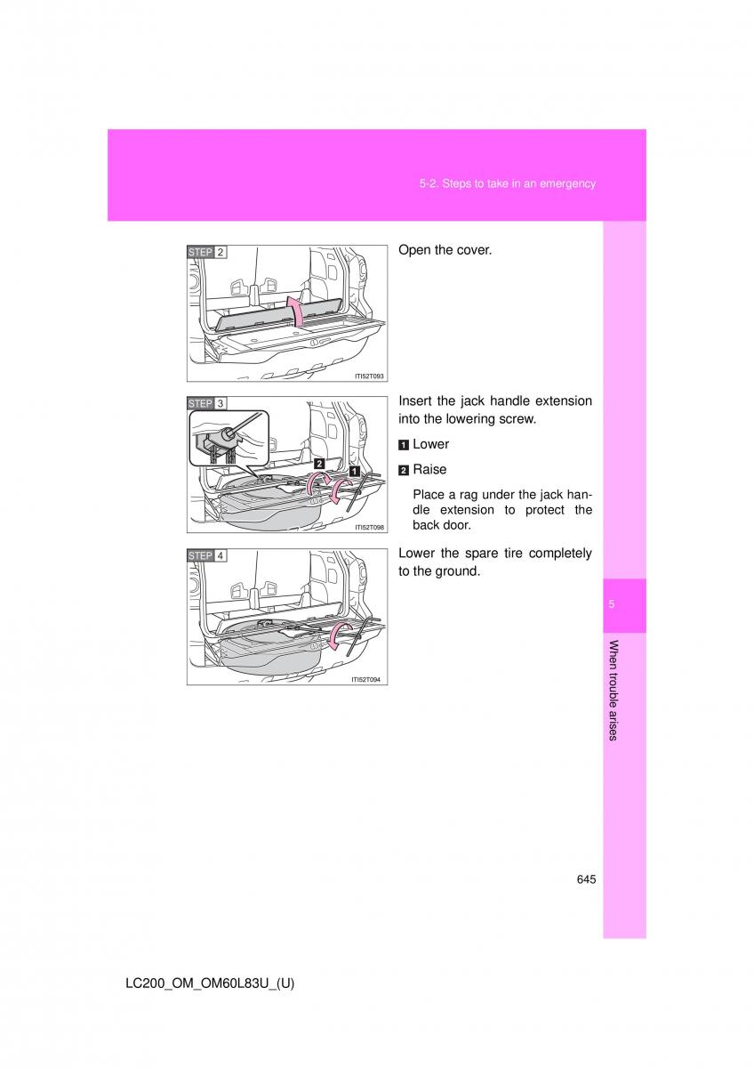 Toyota Land Cruiser J200 owners manual / page 645