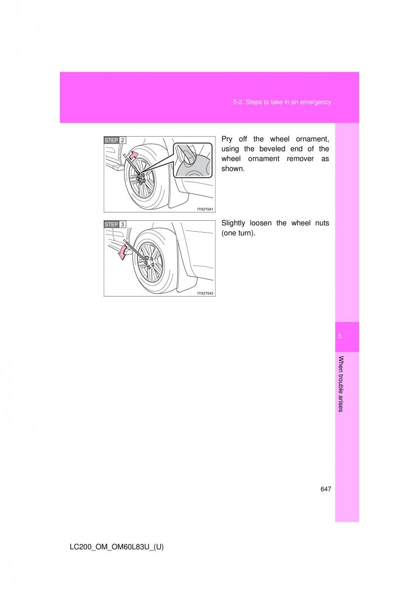 Toyota Land Cruiser J200 owners manual / page 647