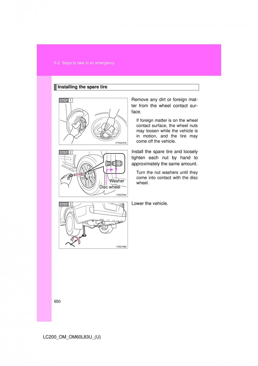 Toyota Land Cruiser J200 owners manual / page 650