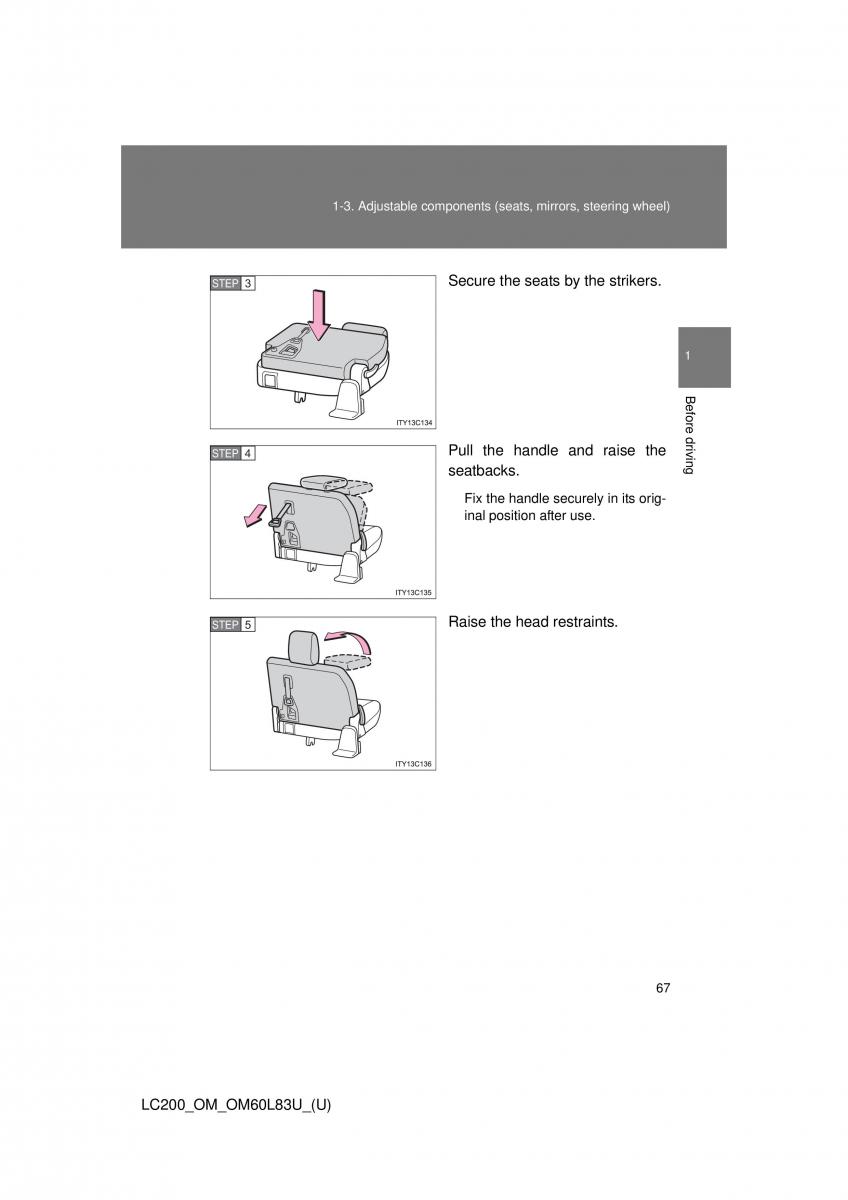 Toyota Land Cruiser J200 owners manual / page 67