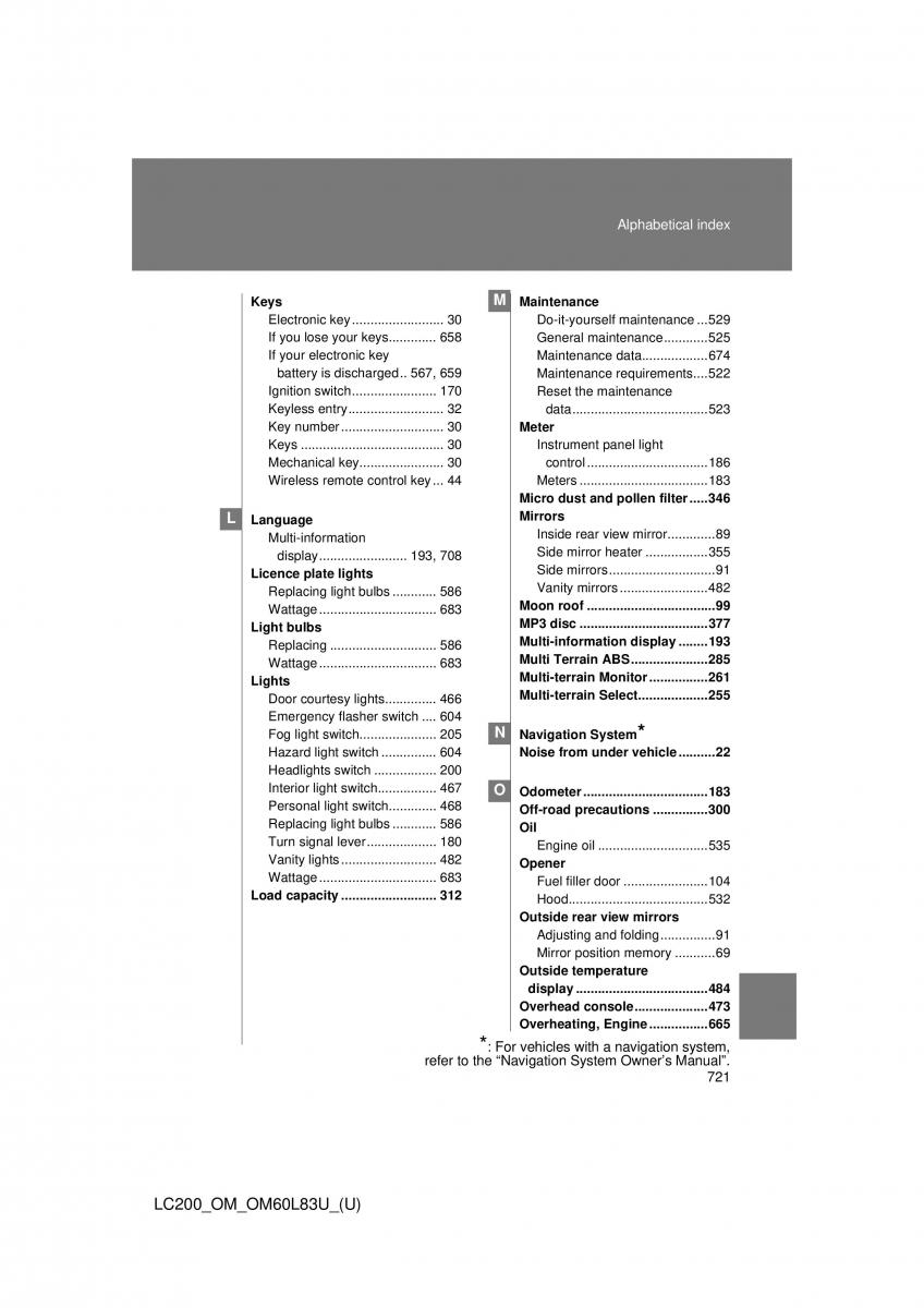 Toyota Land Cruiser J200 owners manual / page 721